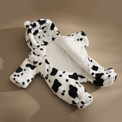 婴儿连体衣冬季加绒加厚新年衣服