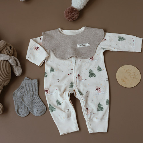 婴儿连体衣春秋款纯棉a类