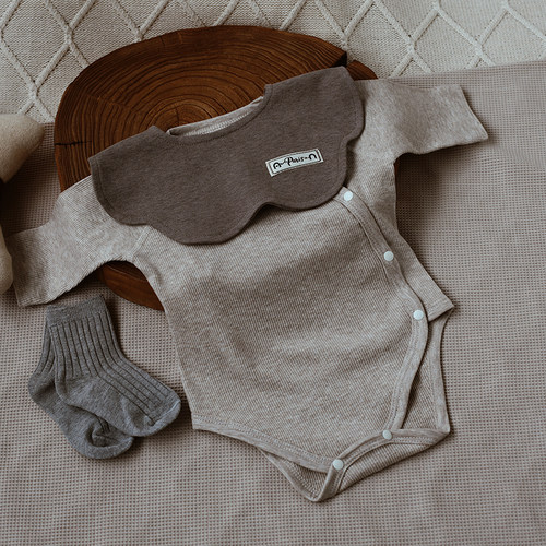 ins新生婴儿包屁衣春秋长袖爬服