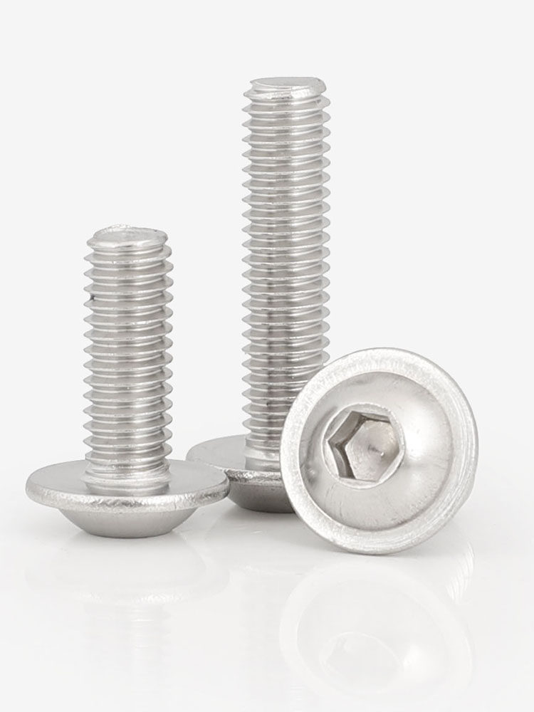 M2M3M4M5M6M8M10不锈钢304大头带垫内六角螺丝带介子圆头垫片螺栓