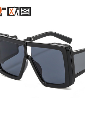 M327新款FD大框连体太阳镜时尚朋克ins摇滚个性前卫墨镜跨境眼镜