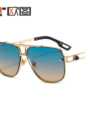 61072欧图新款金属流行元素男士太阳镜欧美时尚网红开车驾驶墨镜