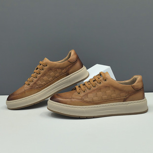 真皮板鞋男款潮流百搭头层牛皮鞋子欧洲站男鞋高端一脚蹬懒人鞋男