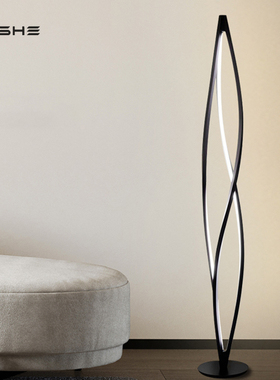 中山古镇展厅亮奢LSHE原创设计师麻花落地灯精选风三条造型客厅卧