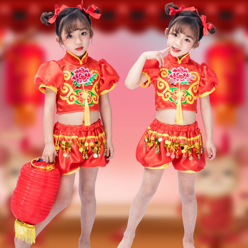 小荷风采红灯笼民族儿童演出服