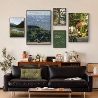 中古客廳裝飾畫攝影風(fēng)景小眾組合