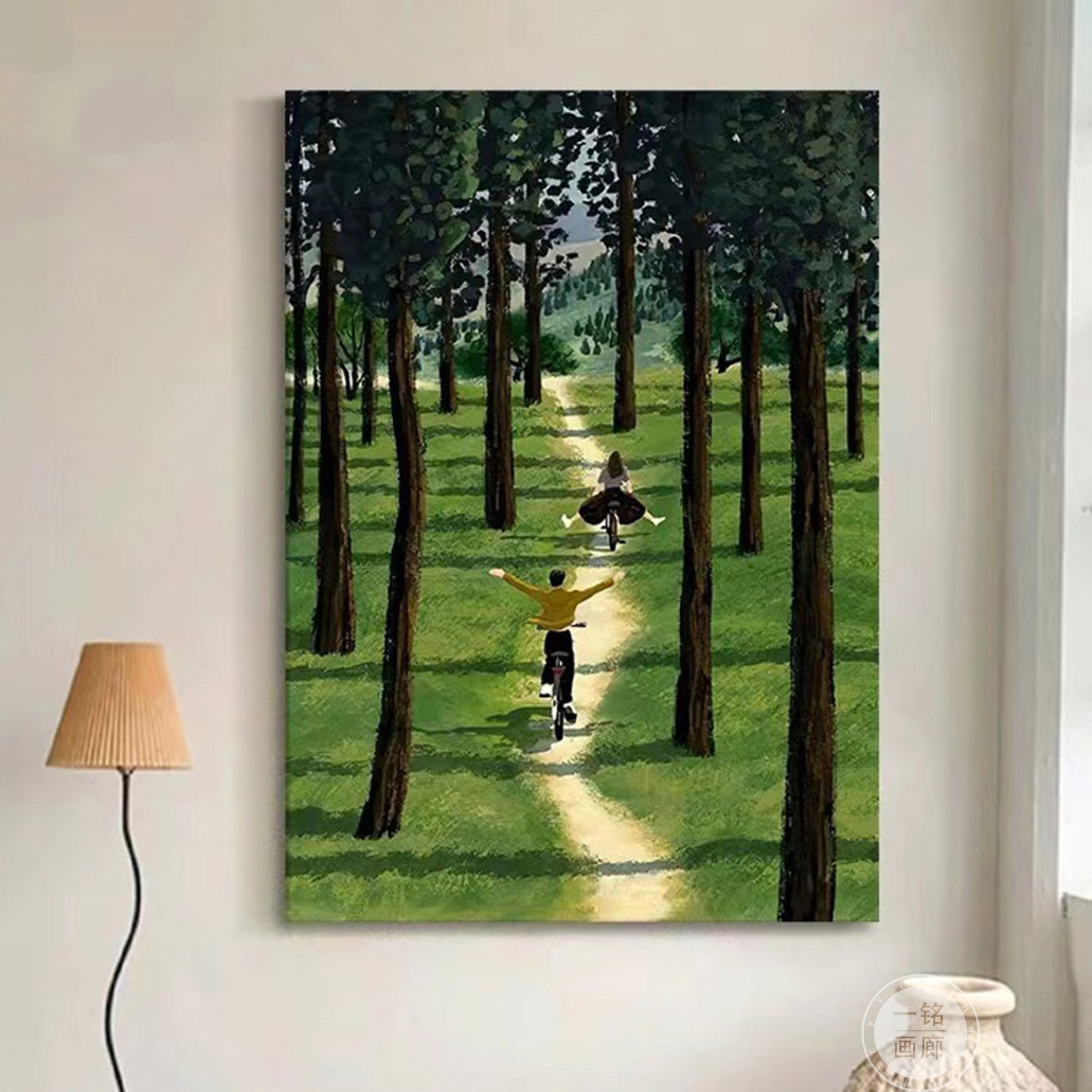 夏季小清新人物风景客厅沙发背景墙装饰画情侣卧室落地画房间挂画