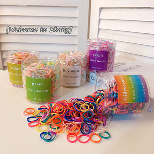 不伤发宝宝一次性橡皮筋扎揪揪婴儿小号头绳高弹彩色儿童发圈发饰