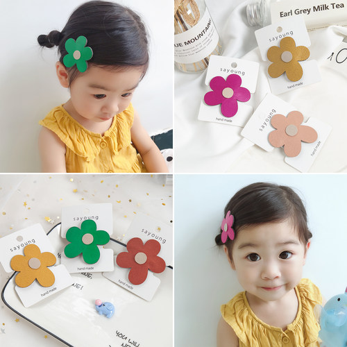 韩版泫雅花朵发夹网红小夹子发卡