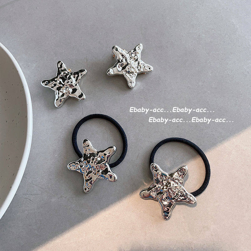 儿童发夹不伤发五角星发卡复古银色扎马尾头绳女宝发圈侧边小夹子,童装/婴儿装/亲子装,发饰,淘宝优惠券,粉丝福利购,淘宝优惠卷