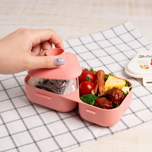 日本制Osk 三丽鸥系列三角饭团2分格便当盒 库洛米美乐蒂饭团模具