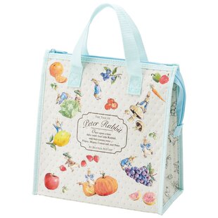 出口日单Skater彼得兔水果蔬菜图案可爱手提保温包学生饭盒袋防水