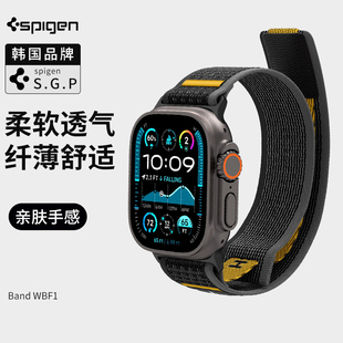 Spigen适用applewatch11手表表带iwatch10/9/8/7/6/5/se代苹果Ultra表带49mm男女44/45mm尼龙运动款表带46mm