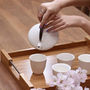 多样屋日式陶瓷茶具系列骨瓷茶具套装送礼礼盒茶具四杯装家用泡茶