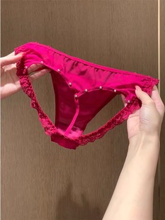 性感露臀爱心镂空柳丁蝴蝶结新款 女士内裤 新款 网纱透气低腰三角裤