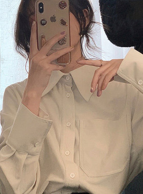 新款设计感小众打底内搭白色衬衫