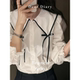 新款 衬衫 女装 娃娃领白色长袖 女蝴蝶结衬衣减龄上衣春 法式 2026春季