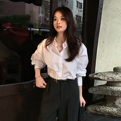 法式设计感小众白色衬衫外套