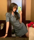 Летнее джинсовое платье, приталенная юбка, мини-юбка, подходит для подростков, в стиле Шанель, воротник поло, яркий броский стиль, короткий рукав