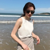 2018 mùa hè mới Hàn Quốc phiên bản của phụ nữ mới sinh viên tươi sling hai mặc áo vest màu rắn đáy áo triều