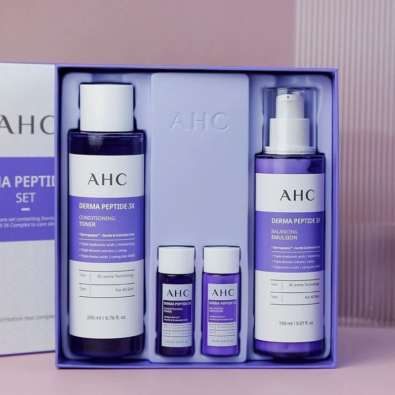 AHC紫苏水乳德玛肽三重复合物补水保湿清爽不油腻日期26.8月