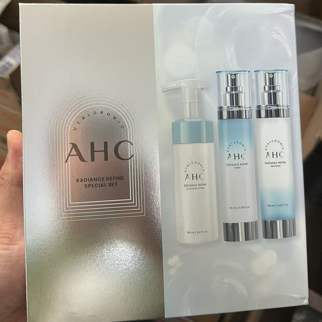 韩国AHC小神仙洗面奶水乳三件套礼盒装控油焕亮温和敏感肌