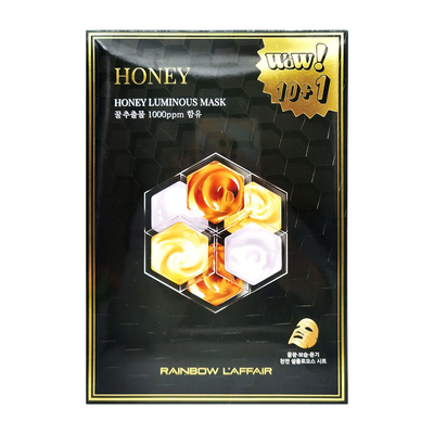 韩国laffair莱妃尔彩虹蜂蜜水库面膜补水紧致保湿11片装