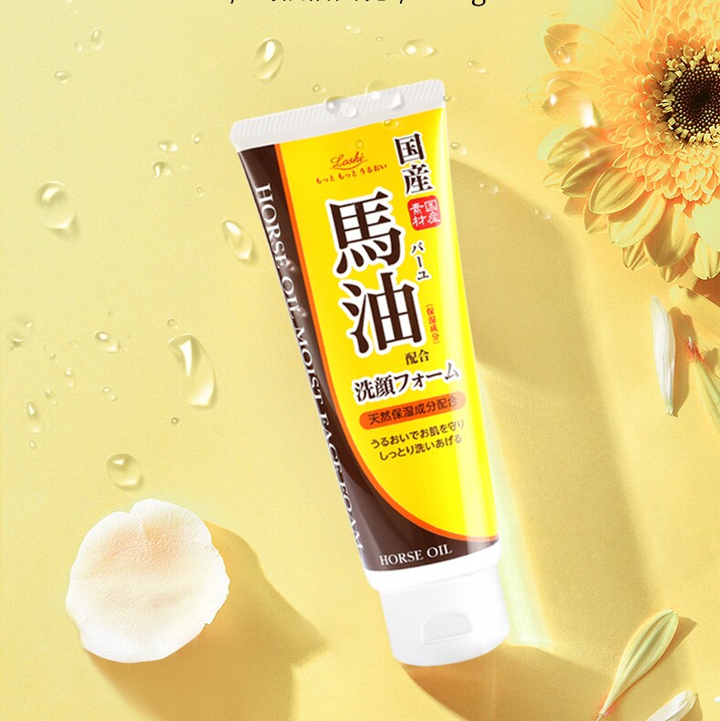 日本委托代买乐丝LOSHI北海道马油洗面奶温和深层清洁洁面乳130g