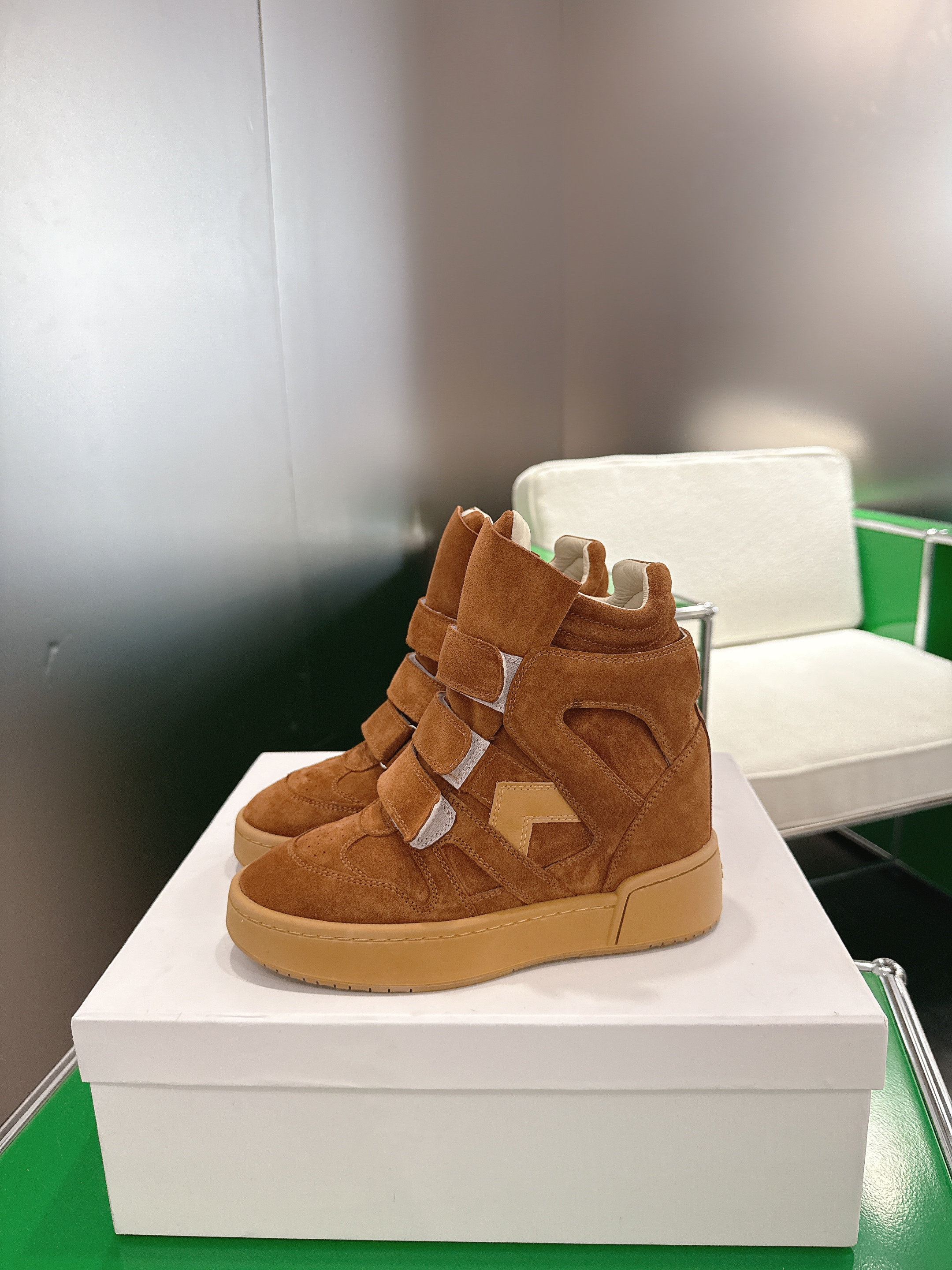 真皮魔术贴内增高休闲鞋女25冬新款显腿长厚底高帮运动鞋潮,女鞋,时尚休闲鞋,淘宝优惠券,粉丝福利购,淘宝优惠卷