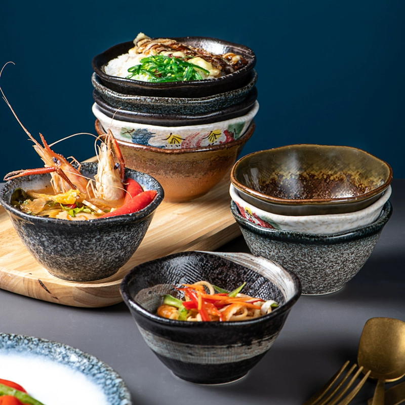 韩国雪冰炸鸡甜品店陶瓷碗家用创意日式陶瓷吃饭碗糖水甜品小汤碗图片