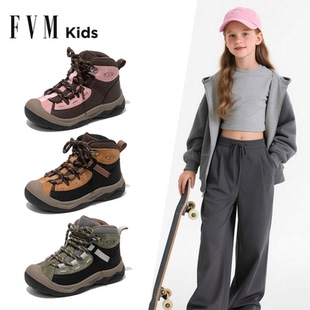 女童鞋子儿童登山鞋2025新款秋冬超火小女孩户外轻便高帮大童运动