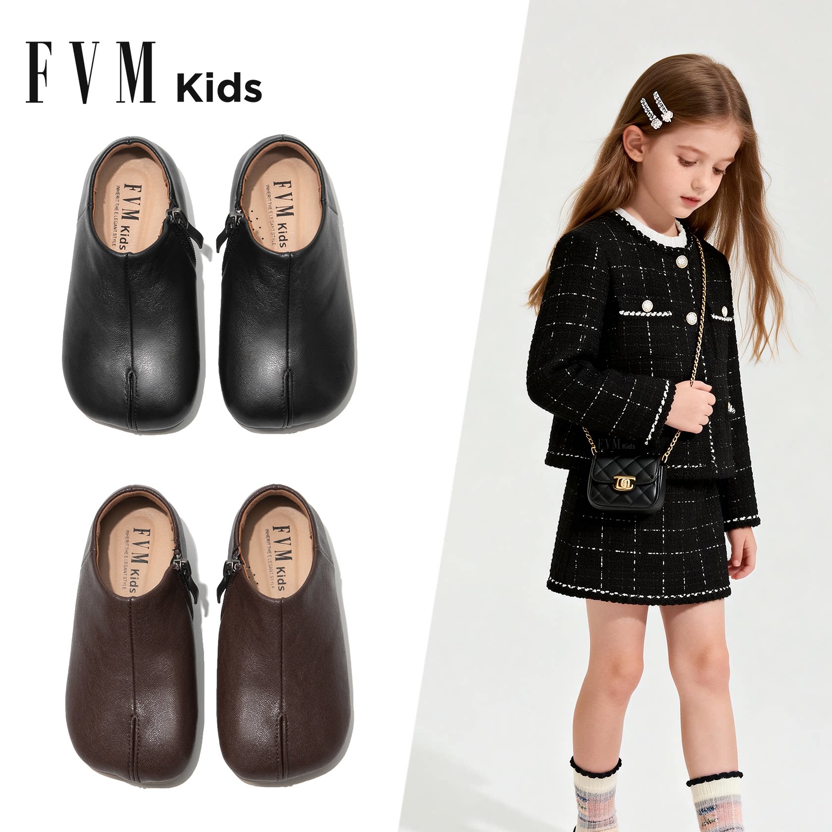 FVM夏季女宝公主皮鞋软底中大童