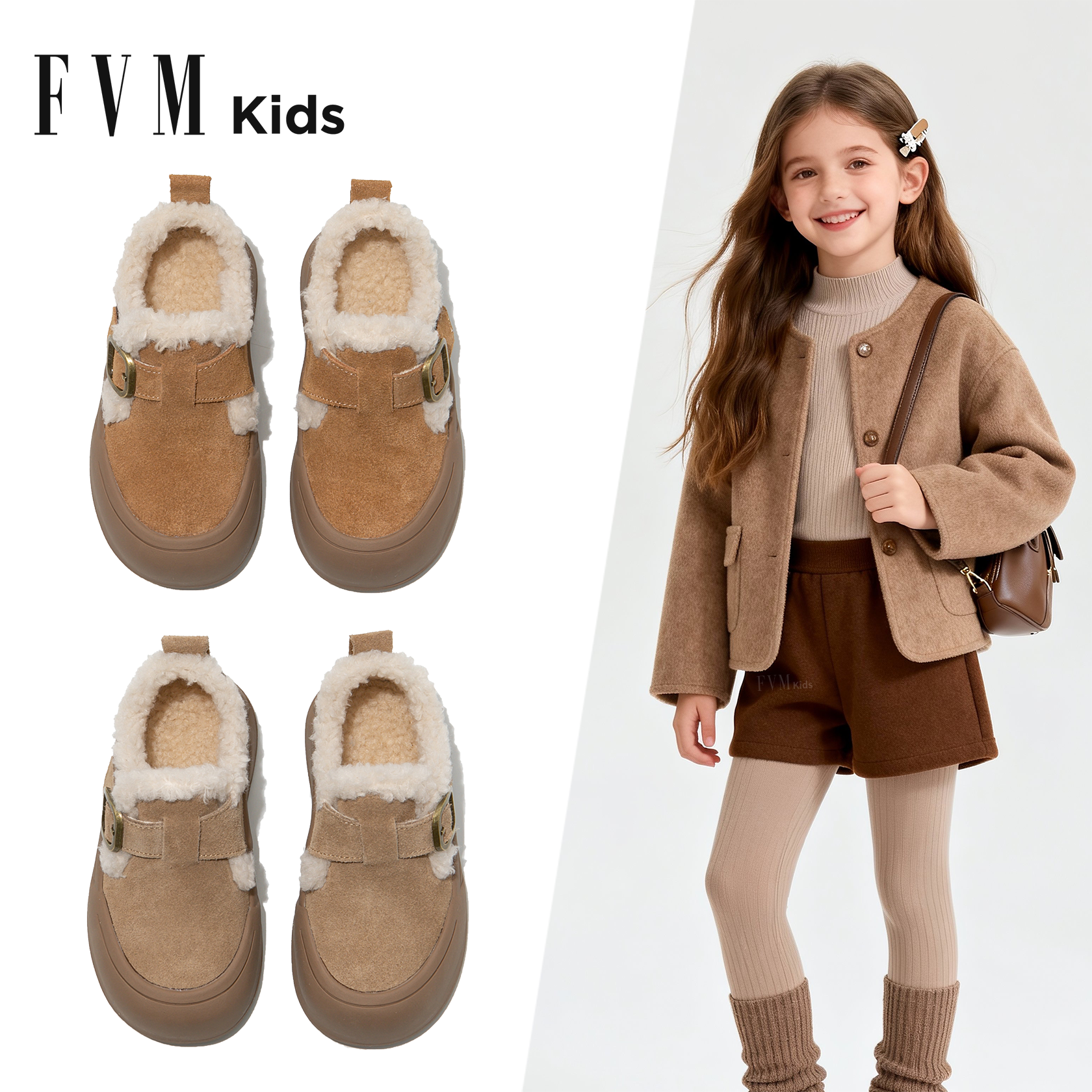 女童加厚棉鞋防滑大童女孩