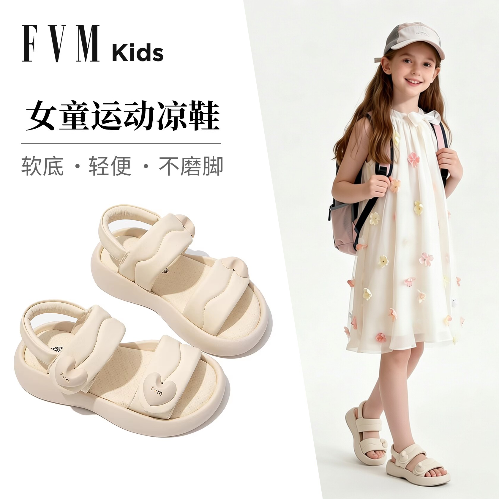 女童鞋子儿童公主凉鞋2026新款女孩宝宝女生夏季软底大童洋气沙滩