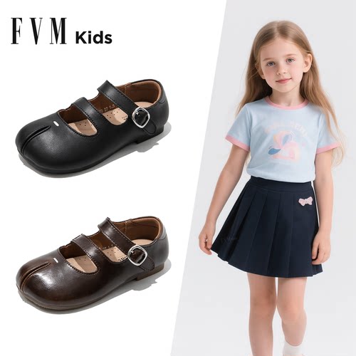 FVM女童鞋子儿童公主小皮鞋单鞋