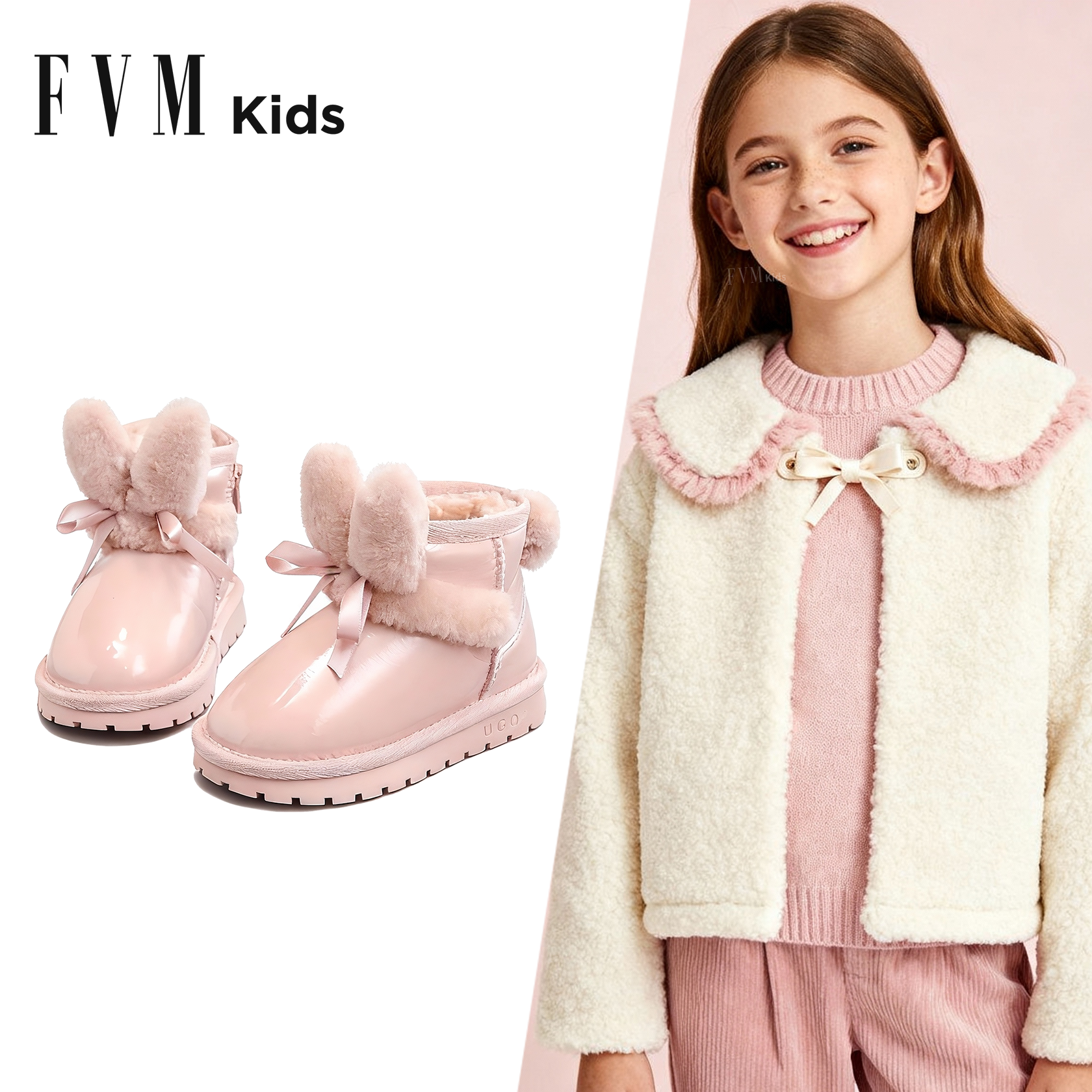 FVM女童运动鞋儿童二棉鞋保暖