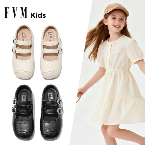 FVM女童鞋子儿童公主小皮鞋单鞋