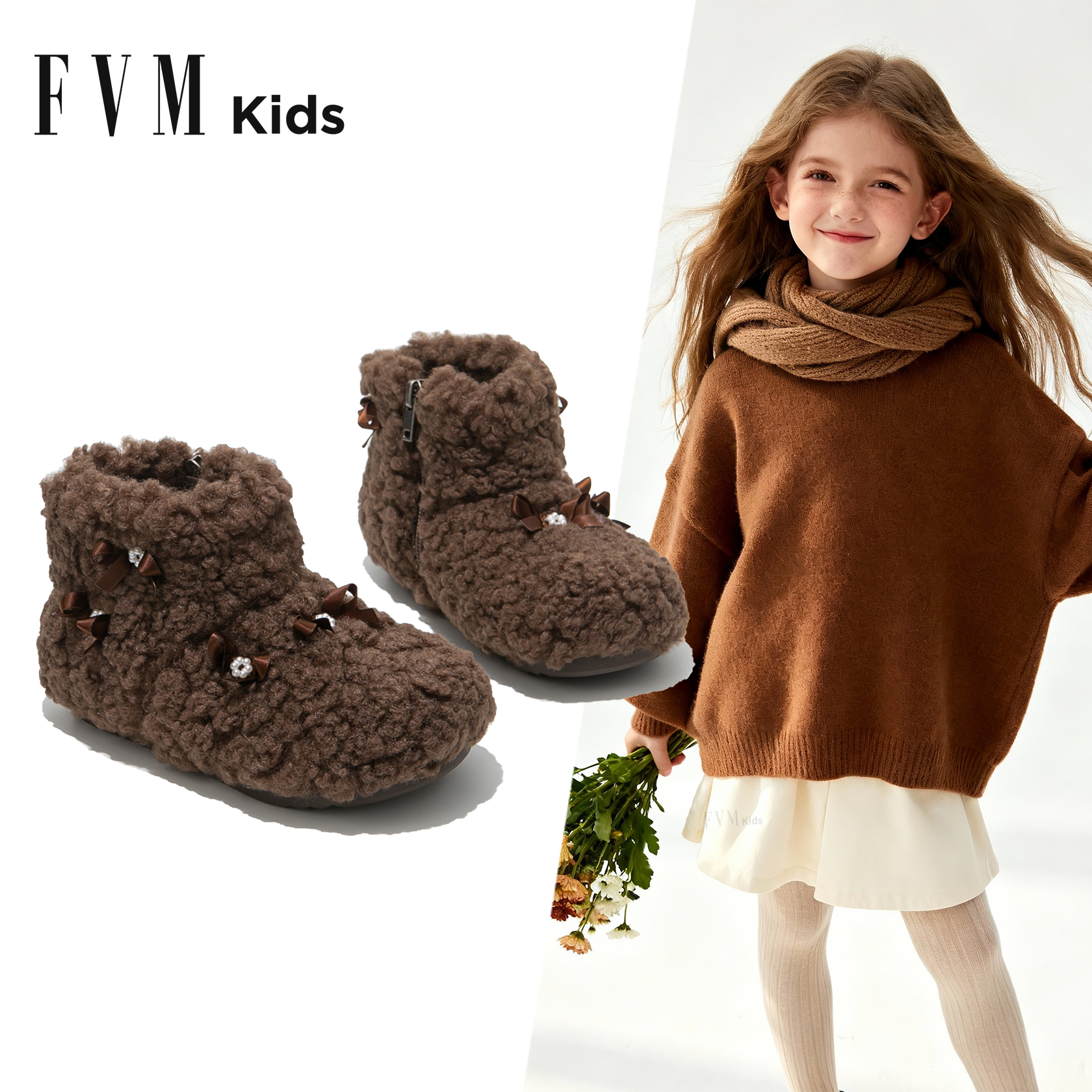 FVM女童雪地靴2025新款