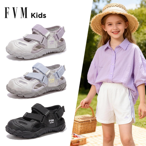 FVM女童鞋子公主包头运动凉鞋