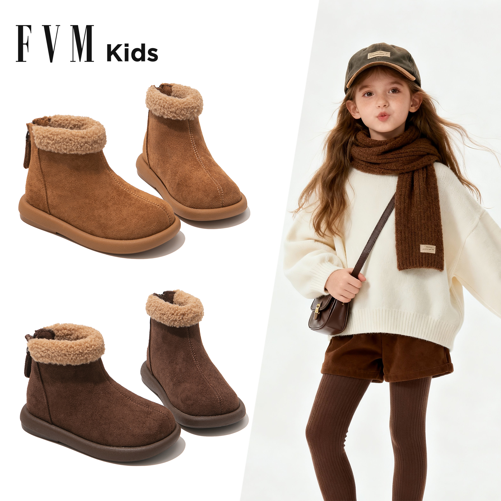 【加厚保暖】【女童加绒二棉鞋】