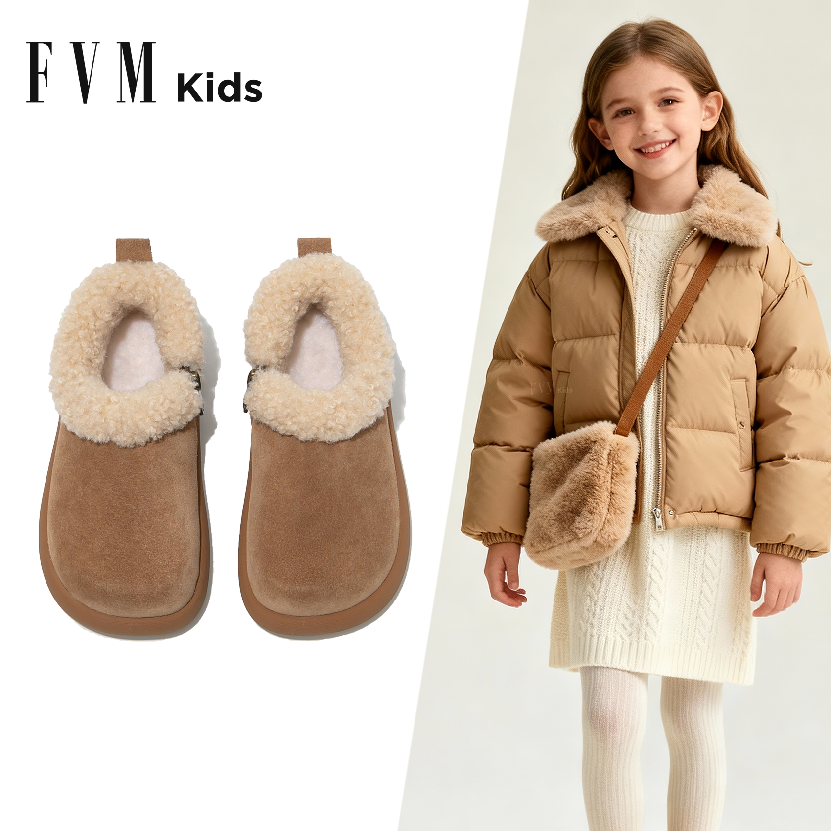 女童雪地靴【加绒加厚】