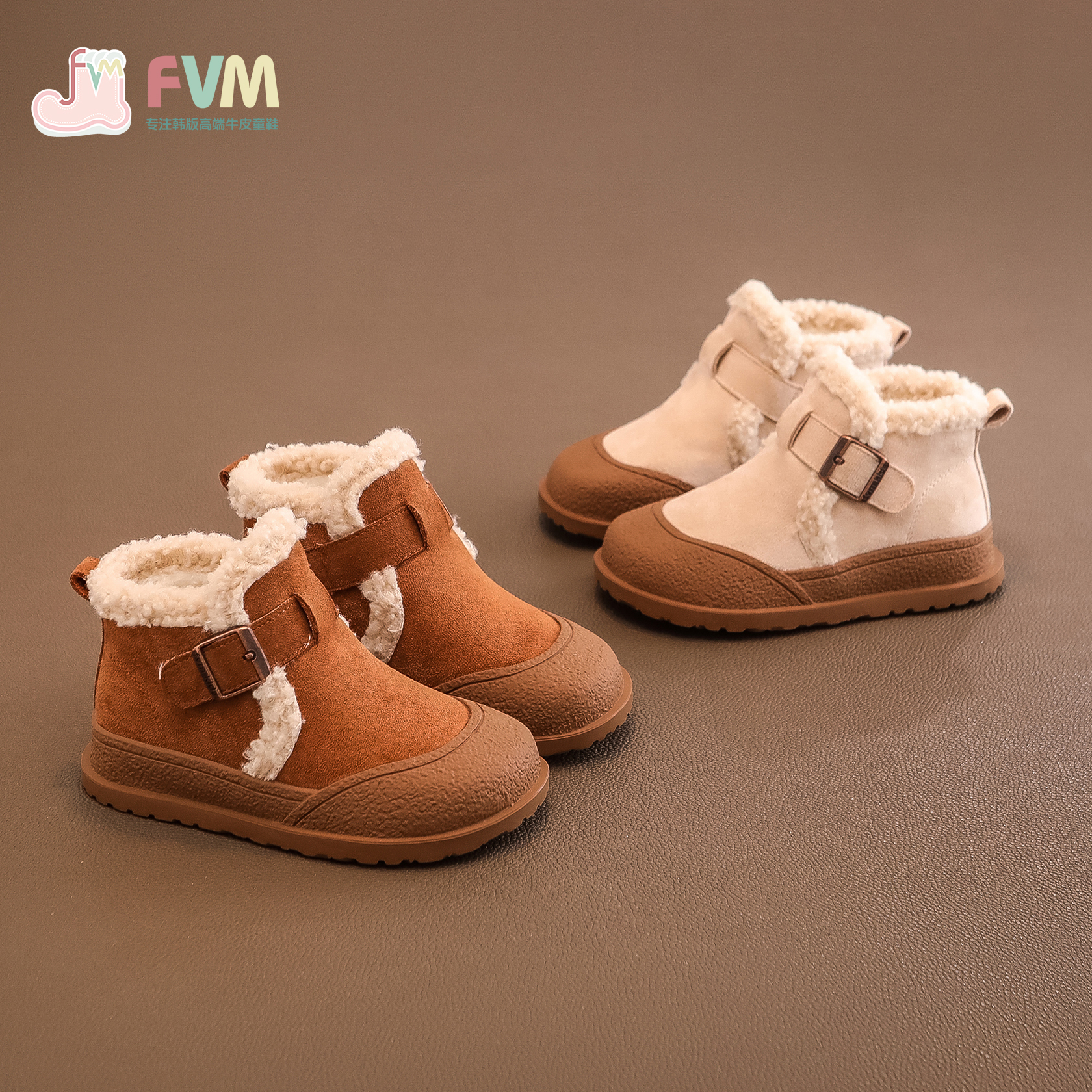 FVM女童鞋子儿童雪地靴2024