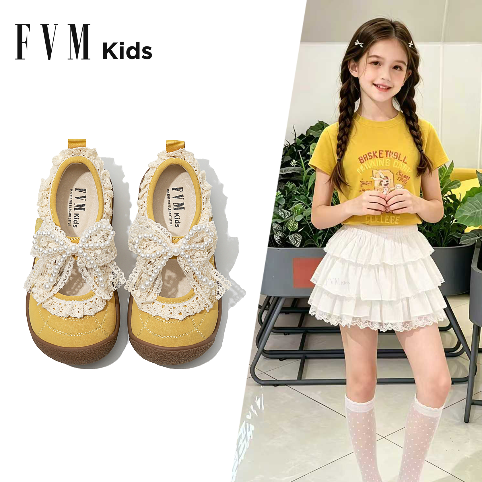 女童洋气公主鞋子儿童小皮鞋2026新款夏季夏款漂亮女孩配裙子单鞋