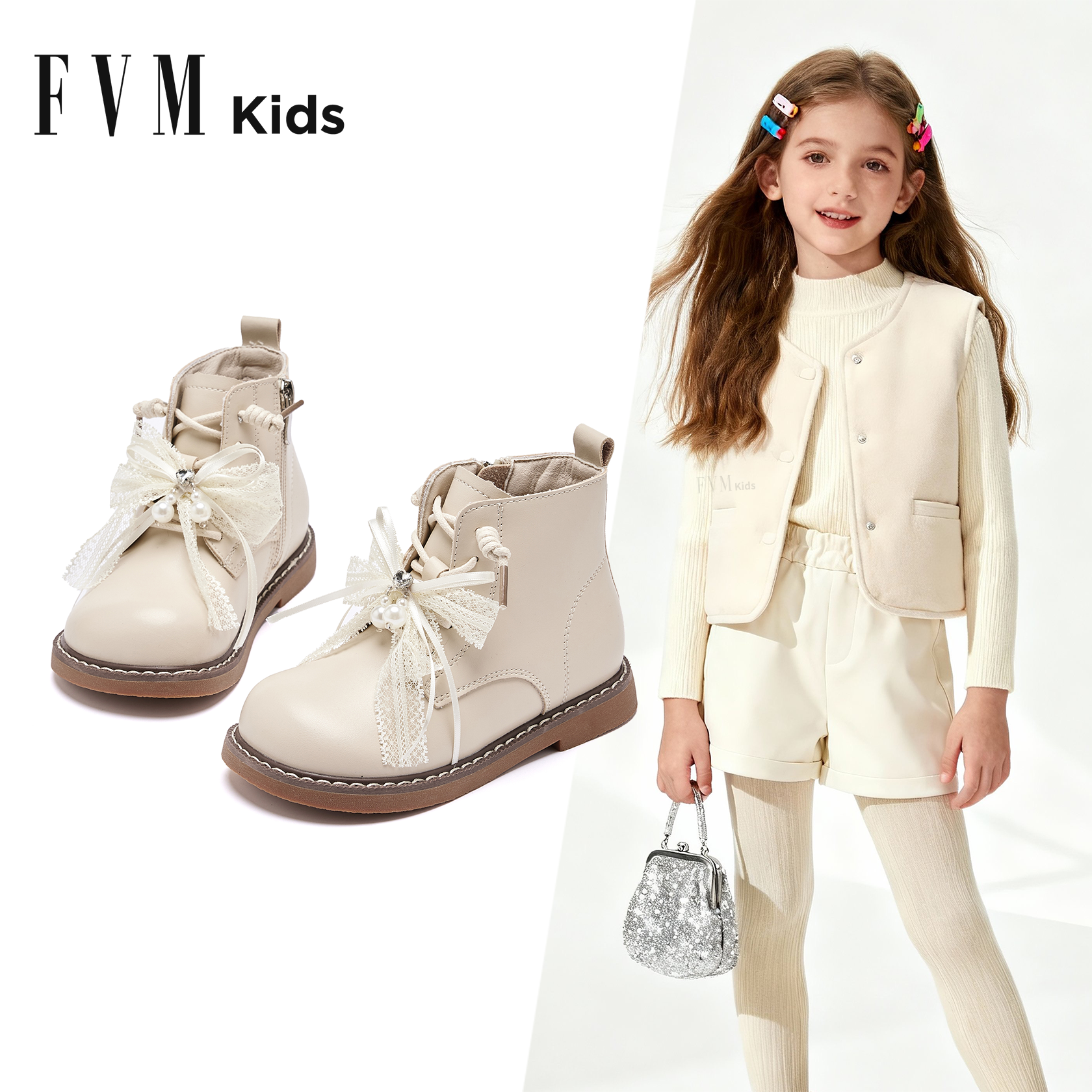 【加绒加厚】【女童公主小皮靴】