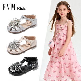 FVM女童鞋子儿童公主包头凉鞋2026新款夏季夏款洋气女孩软底女宝
