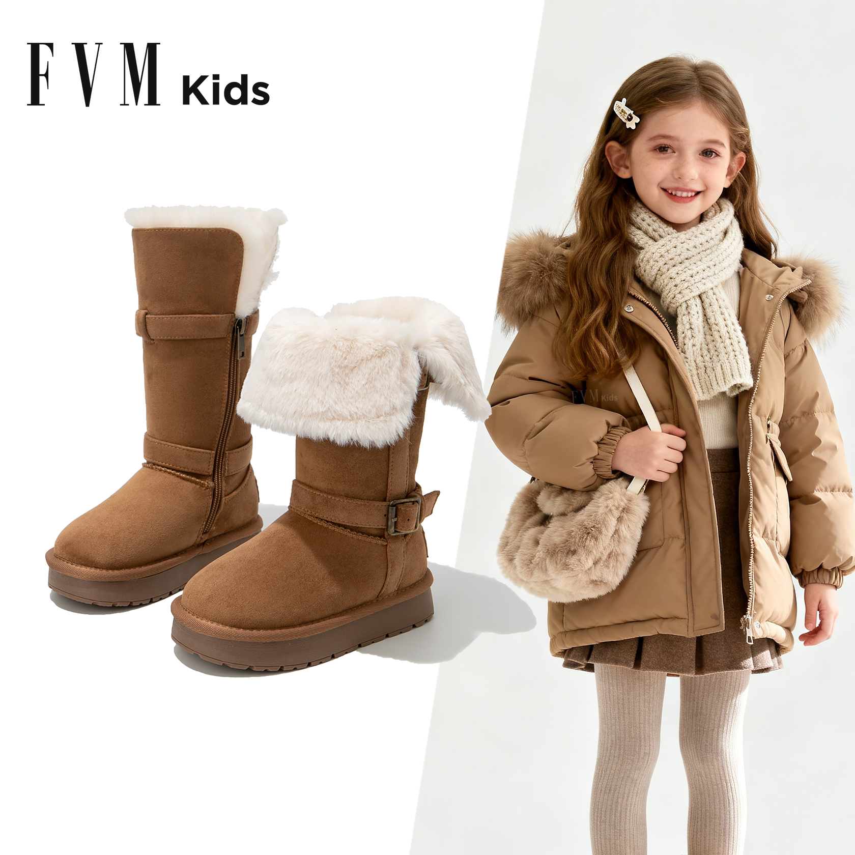 【全网热卖10w+】女童长筒雪地靴