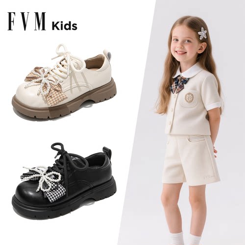 FVM夏季公主小皮鞋女孩软底洋气