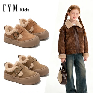 女童鞋子儿童加绒运动板鞋2025秋冬季新款加厚大童小女孩休闲学生