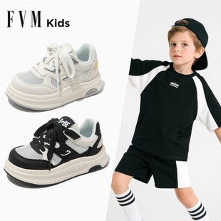 子儿童运动板鞋 网面网鞋 女童2025夏季 新款 大童透气 夏款 FVM男童鞋