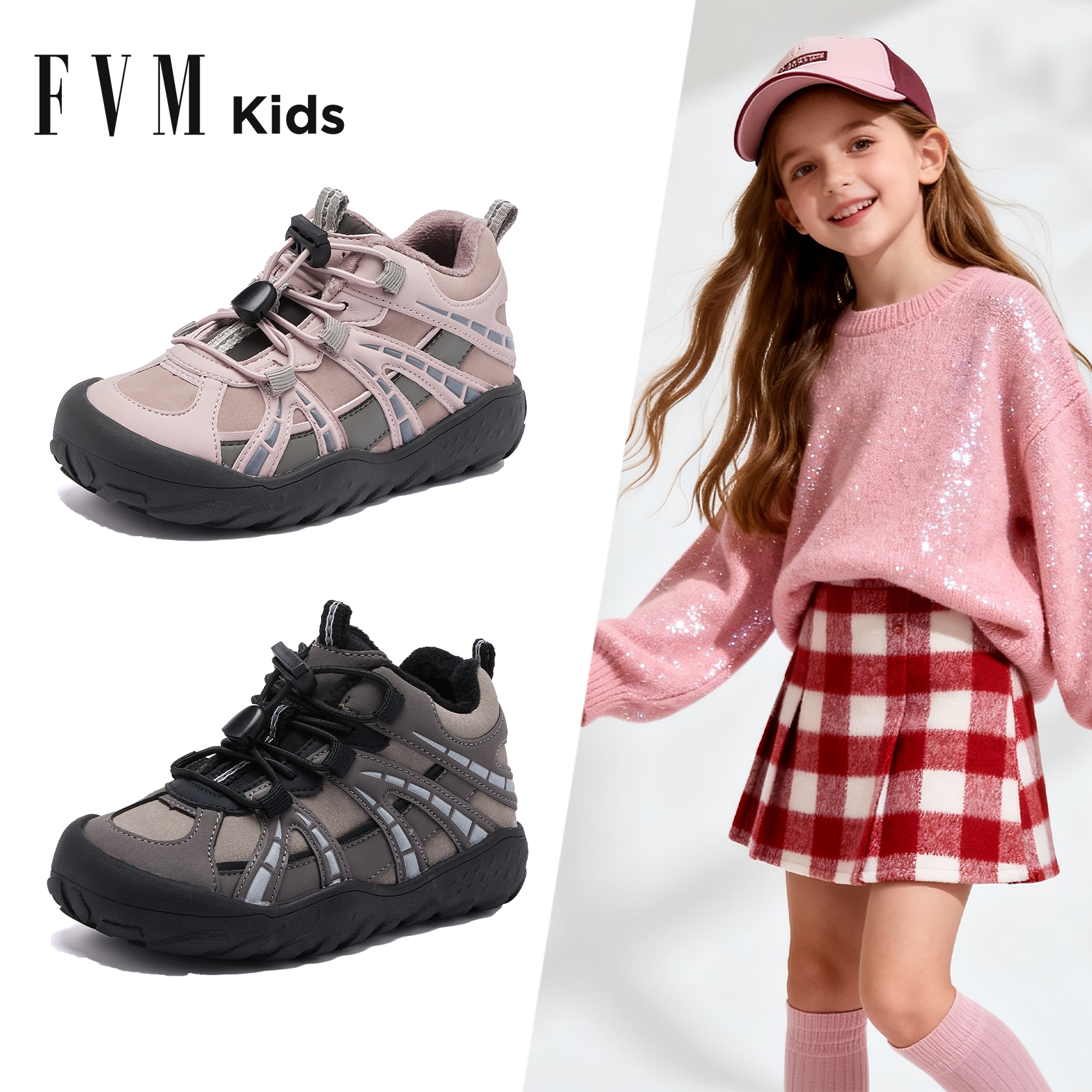 女童运动鞋大童休闲跑步鞋冬鞋